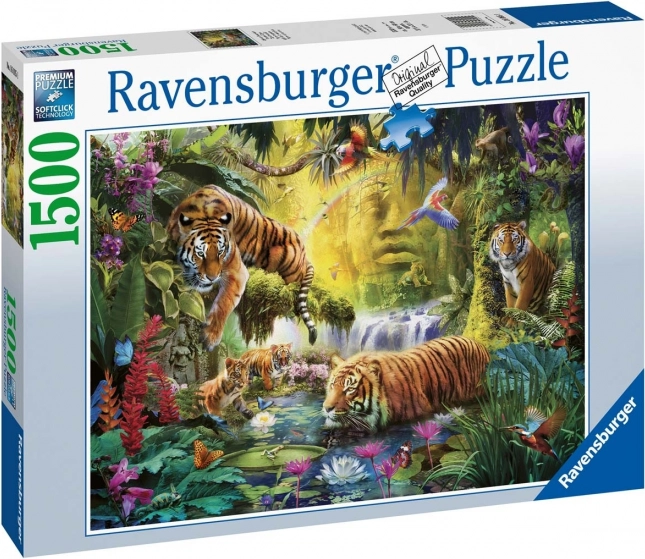 RAVENSBURGER 1500 darabos puzzle – Nyugodt tigrisek