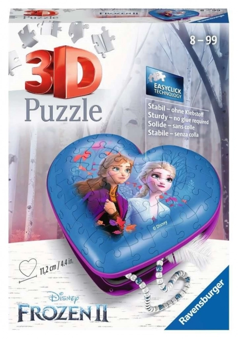 Fagyos Szív Ékszerdoboz - Jégvarázs 2 Ravensburger 3D Puzzle