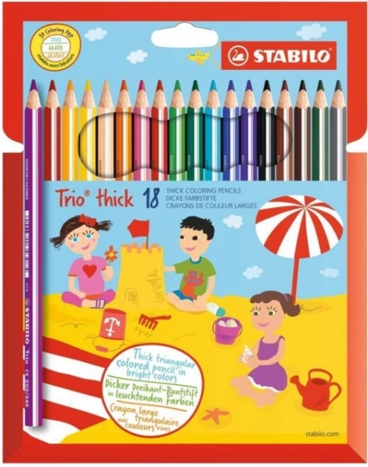 STABILO Trio erős készlet 18 színnel