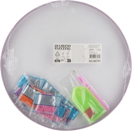 Gyémánt festés Mandala Virág lila átmérő 30 cm