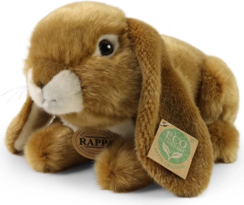 Rappa plüss nyúl, barna, 25 cm, környezetbarát