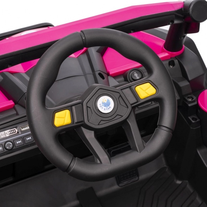 Gyermek elektromos autó Buggy Madman UTV-MX rózsaszín