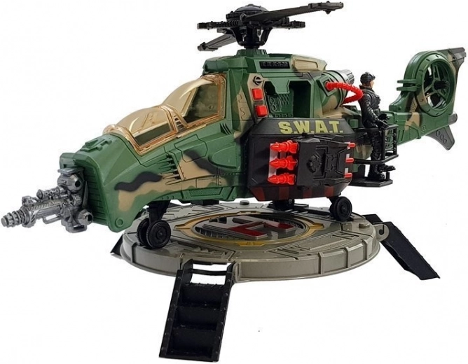 Nagy SWAT helikopter hangjelzéssel