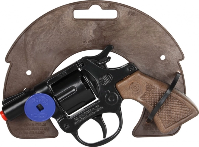 Fekete fémből készült rendőr revolver 8 lövéses