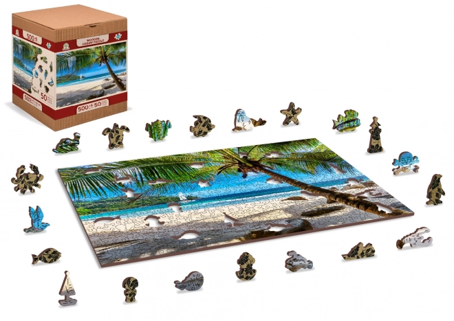 Fa puzzle Paradise Island Plázs, Karib-tenger