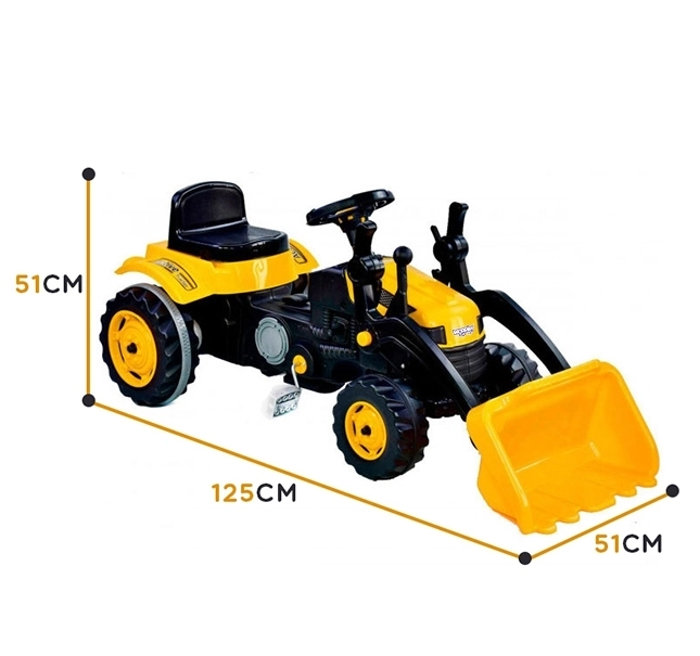 Pedálos traktor buldózerrel Woopie-tól