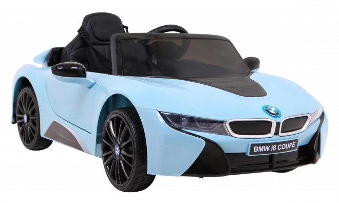 BMW I8 Lift Akkumulátor Autó Kék + távirányítás + lassú indítás + 3 pontos övek + MP3 USB + LED dióda