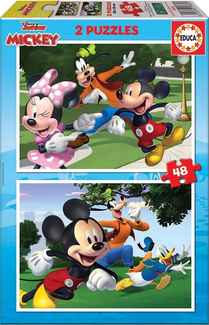 Mickey és barátai puzzle - 2x48 darab