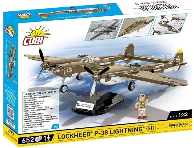 Építőkészlet Lockheed P-38H Lightning