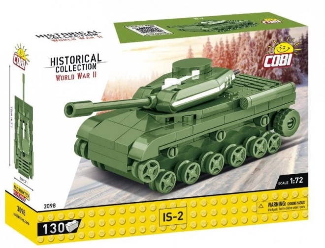 mini IS-2 tank modell 130 darabos építőkészlet COBI kockákból