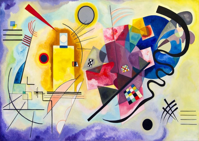 Élvezetes puzzle vassily kandinsky: sárga piros kék 1000 darabos