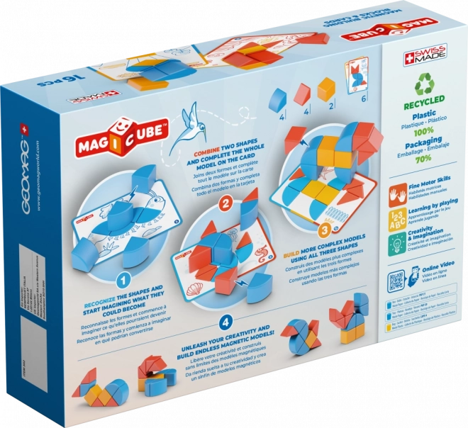 Geomag mágneses építő játék Magicube formák 16 részes