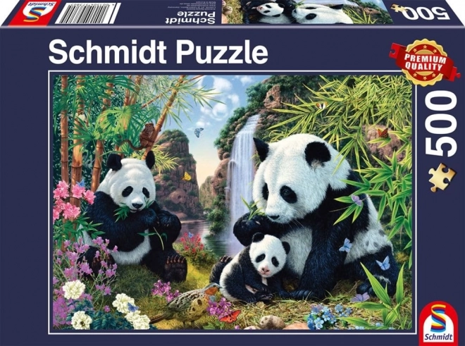 Panda a vízesésnél puzzle 500 darab