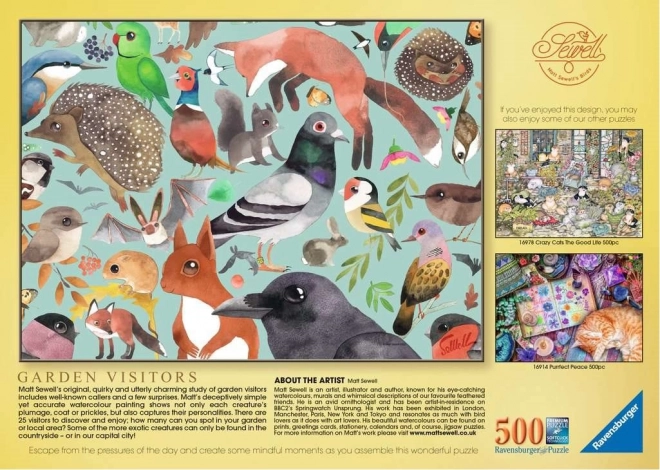 Ravensburger kerti látogatók puzzle 500 darabos