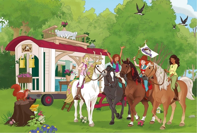 SCHMIDT Puzzle Schleich Találkozás 60 darabos figurával