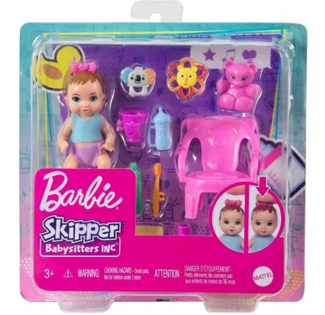 Barbie - Skipper bébiszitter baba és kiegészítők: fogmosás