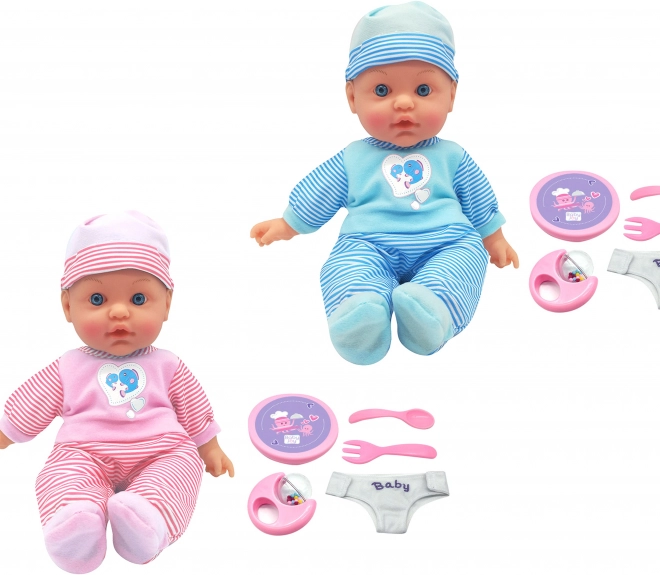 Baba hangokkal és kiegészítőkkel 41 cm
