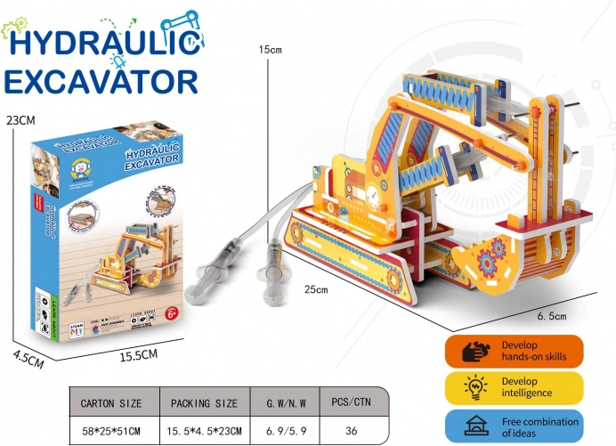 Hydraulikus kotrógép építőkészlet