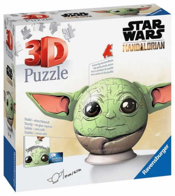 Star Wars Baby Yoda 3D puzzle golyó