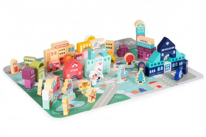 Educational Wooden Blocks City Set