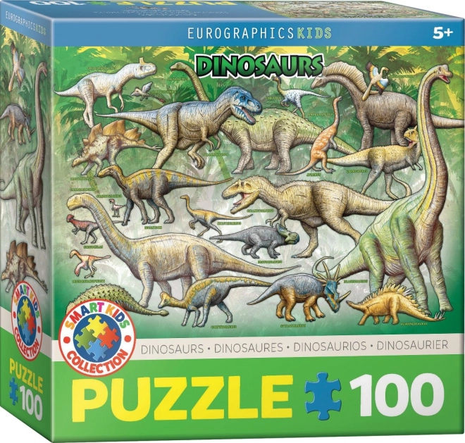 Dinoszaurusz puzzle gyerekeknek - 100 darabos EUROGRAPHICS