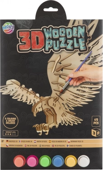Moxy fa 3D színező puzzle sas