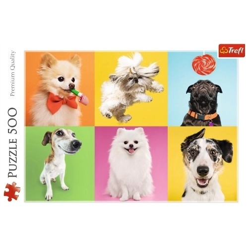 TrefL boldog kutyák puzzle 500 darabos