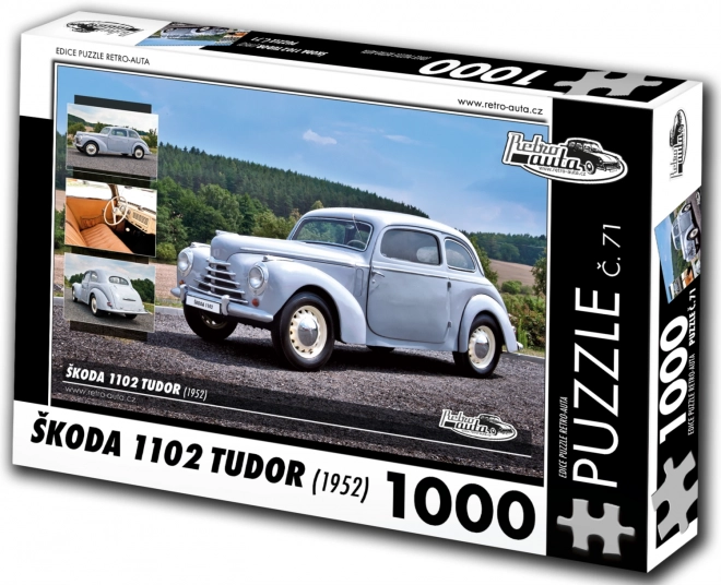 Retro autó puzzle: Škoda 1102 TUDOR (1952) 1000 darabos