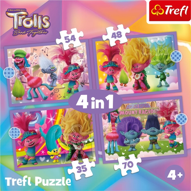 Trollok 3: Színes kaland puzzle 4 az 1-ben