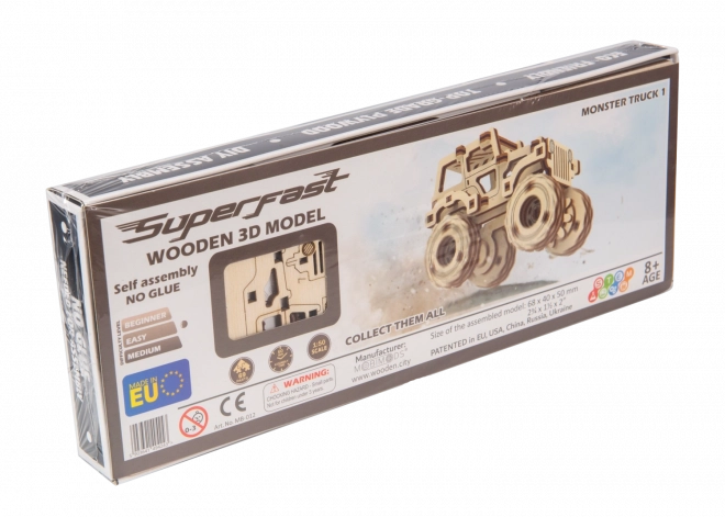 Fa 3D puzzle szupergyors monster truck