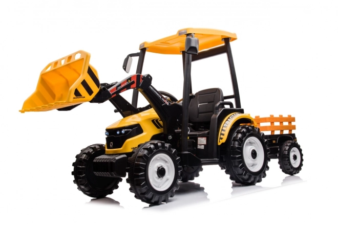 Gyerek traktor sárga pótkocsival