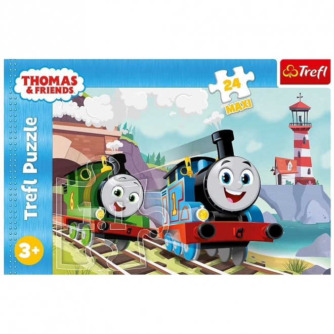 Thomas és barátai - Tomek és Percy a síneken Maxi Puzzle 24