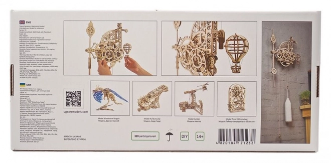 Ugears 3D óra puzzle inga mechanizmussal