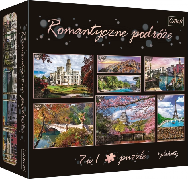 Romantikus kirándulások puzzle készlet 7 az 1-ben