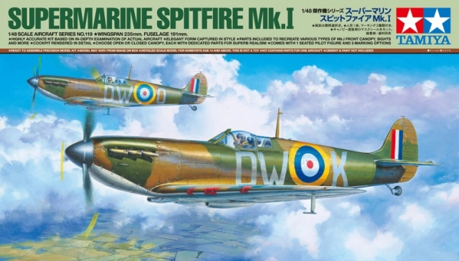 Supermarine Spitfire Mk.I műanyag modell repülőgép