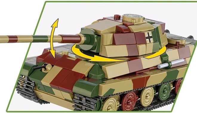 Tiger II Királytigris modelltank műanyag építőelemekből