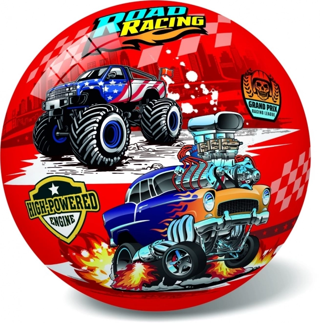 Szuper Autók Monster Truck Felfújt Labda 14cm-es Hálóban