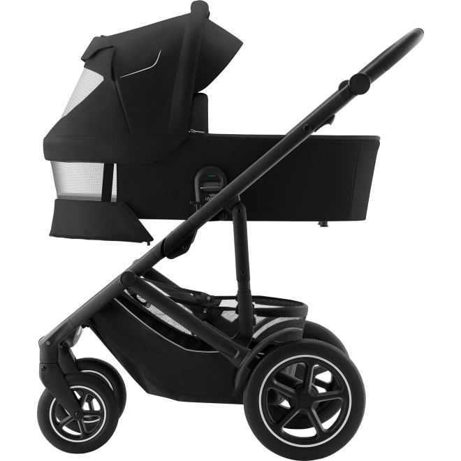 Kombinált babakocsi Smile 5Z készlet - mély mózeskosár és Baby-Safe Pro Classic autósülés - Space Black