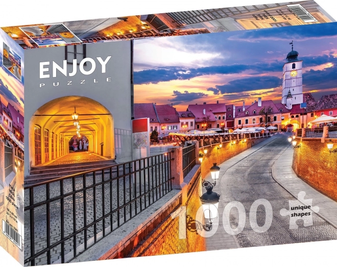 Élvezeti puzzle Sibiu főtere, Románia 1000 darab