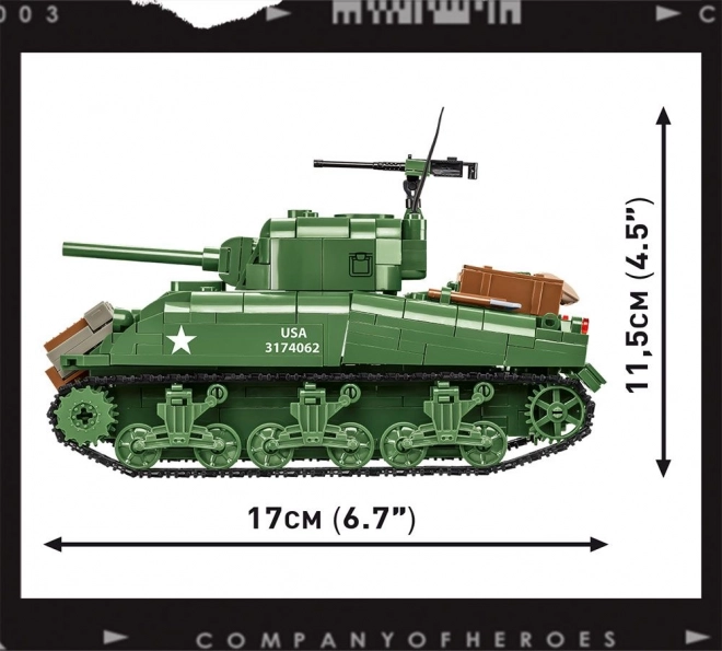 cobi coh sherman tank modell 615 darabos készlet