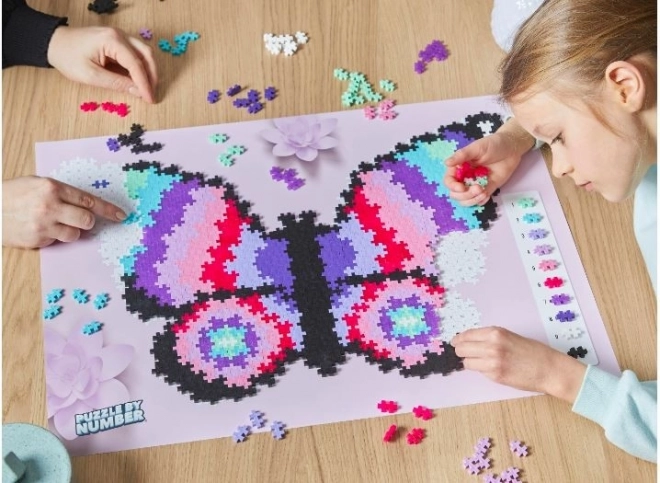 Plus-plus puzzle számok szerint - Pillangó 800 darabos készlet