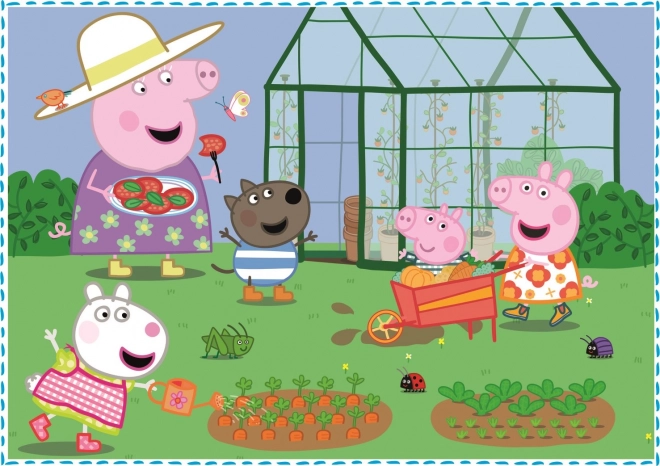 Peppa malac nyaralási emlékek 4 az 1-ben puzzle szett