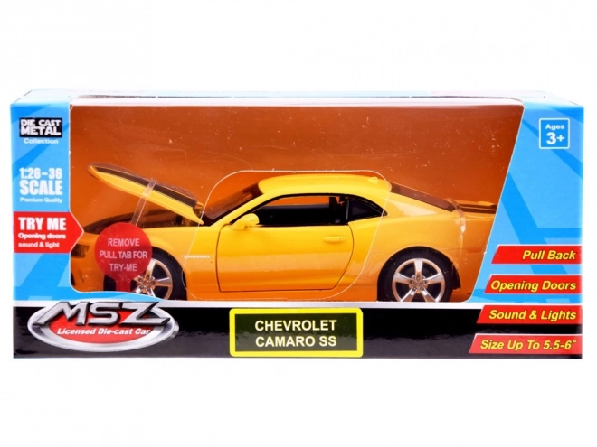 Fém autó Chevrolet Camaro SS modell 1:32 világítós és hanghatással