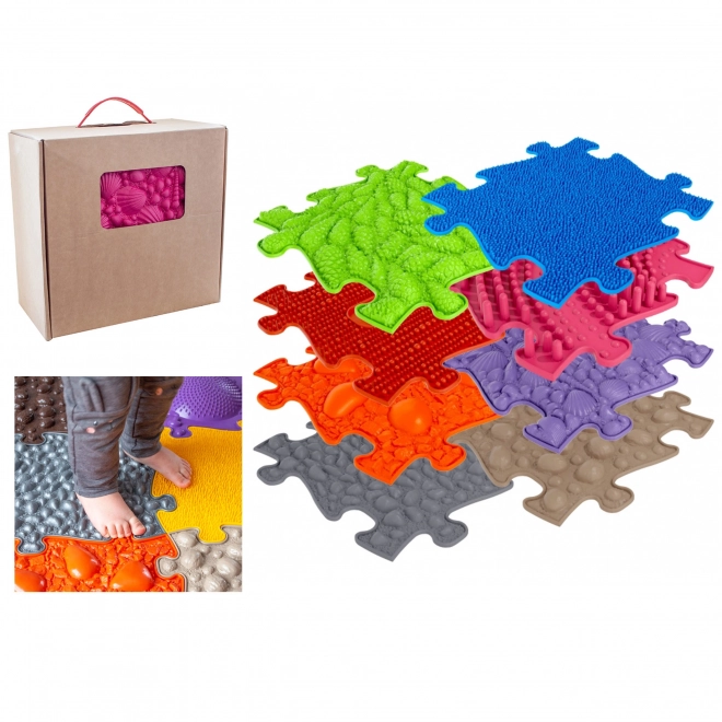 Woopie ortopédiai szenzoros puzzle szőnyeg - 8 darab