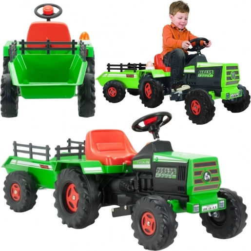 injusa gyerek elektromos traktor basic 6v utánfutóval