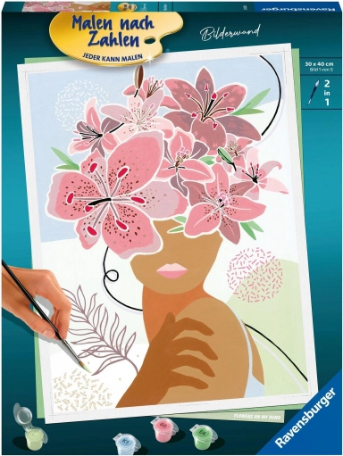 Ravensburger CreArt: virágok a fejemben – számok szerinti festés