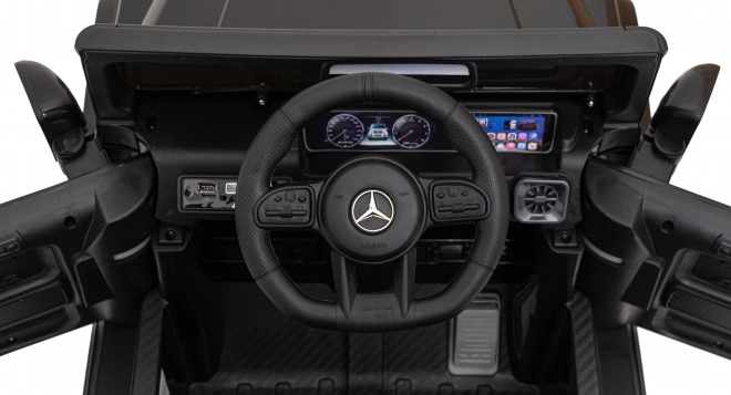 Mercedes AMG G63 gyerekeknek fekete + távirányító + MP3 LED + lassú indítás + EVA + övek