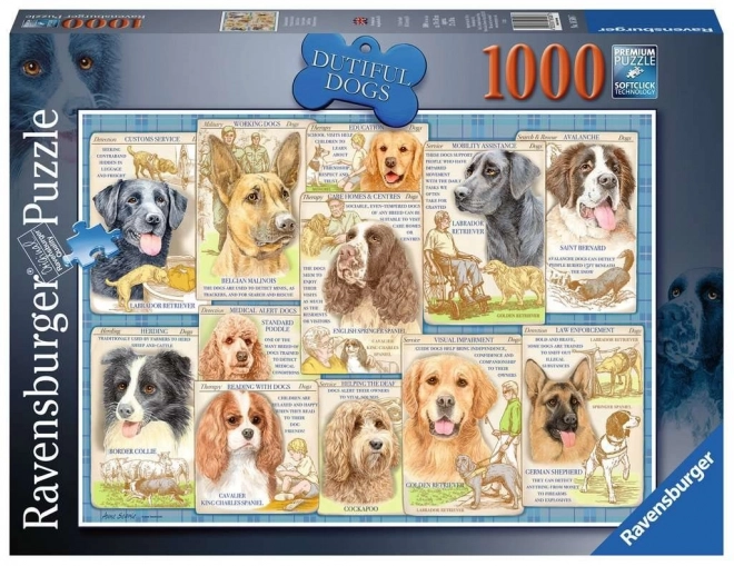 Ravensburger puzzle engedelmes kutyák 1000 darabos