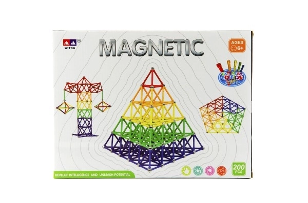 Magnetikus építőkészlet 200 darabos