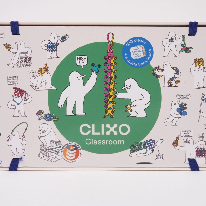 Clixo mágneses építőkészlet 100 darabos osztálytermi készlet